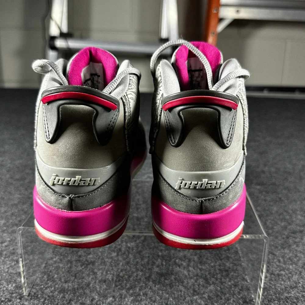 Jordan‎ Dub Zero GS Wolf Grey Vivid Pink Laser Etched Kids Shoes 311057-004 5Y